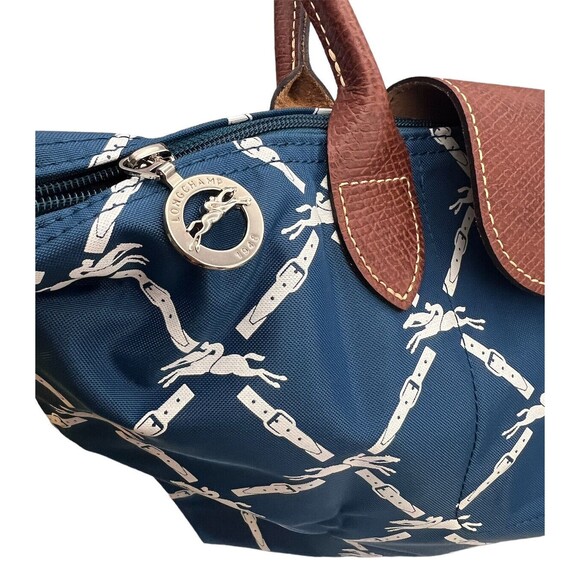 Longchamp Le Pliage Panther Print Nylon Shoulder Bag Color Peacock New no tag - Picture 5 of 6